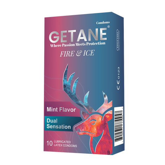 GETANE® Super Smooth Fire & Ice Lubricated Condoms – Enhanced Protection & Pleasure - EjaGuard Co